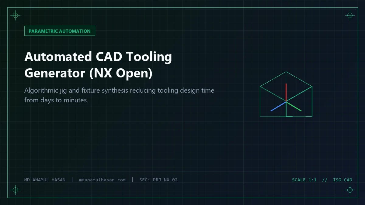 Siemens NX Open Batch Automated Tooling Generator